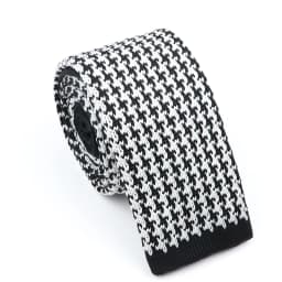 New Fashion Men's Knitted Tie Print Floral Flower Skinny Narrow Slim Knit Warm Neck For Men Woven Designer Daily Wear Cravat