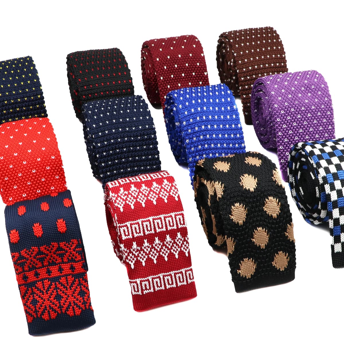 New Fashion Men's Knitted Tie Print Floral Flower Skinny Narrow Slim Knit Warm Neck For Men Woven Designer Daily Wear Cravat