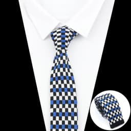 New Fashion Men's Knitted Tie Print Floral Flower Skinny Narrow Slim Knit Warm Neck For Men Woven Designer Daily Wear Cravat