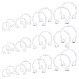 24pcs Clear Piercing Retainers Flexible Cartilage Helix Daith Rook Tragus Earring Bioflex Plastic Nose Septum Lip Eyebrow Rings