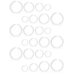 24pcs Clear Piercing Retainers Flexible Cartilage Helix Daith Rook Tragus Earring Bioflex Plastic Nose Septum Lip Eyebrow Rings