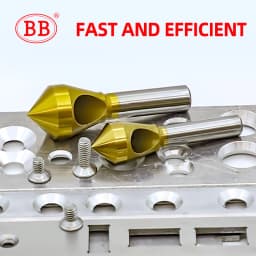 BB Deburring Chamfering Cutter Countersink Drill Bits Titanium Coated Smooth Hole Metal 90 Degree 1PCS