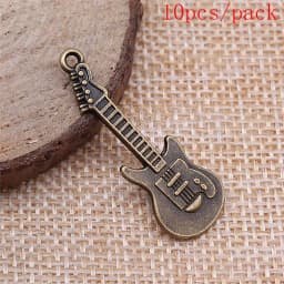 Electric Guitar Charms For Jewelry Making DIY Pendants For Gift Bulk