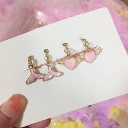 2 Pairs/Set 2 Pairs/Set New Arrivals Cute White Cats Butterfly Clip on Earrings for Kids Girls Earrings Jewelry No Pierced Child
