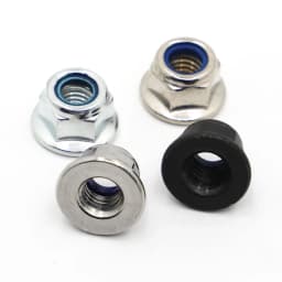 M3 M4 M5 M6 M8 M10 M12 Black White Carbon Nickel A2 Stainless Steel Hex Flange Nylon Insert Lock Nut Self-locking Nylock Locknut
