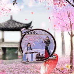 The Untamed Classic Poster Brooch Lan Wangji and Wei Wuxian Boy's Love Pin Chinese Drama Aestheticism Art Collection
