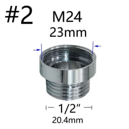 Brass Silver M16 M18 M24 M28 To 1/2 Male Threaded Connector For Faucet Conversion Connector Repair Garden Tap Fittings 1Pcs