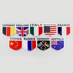 Window Decals Flags Badge Car Body Sticker Shield Styling 1 pcs Car Stickers German/UK/US/Russia/Australia/France/Italy