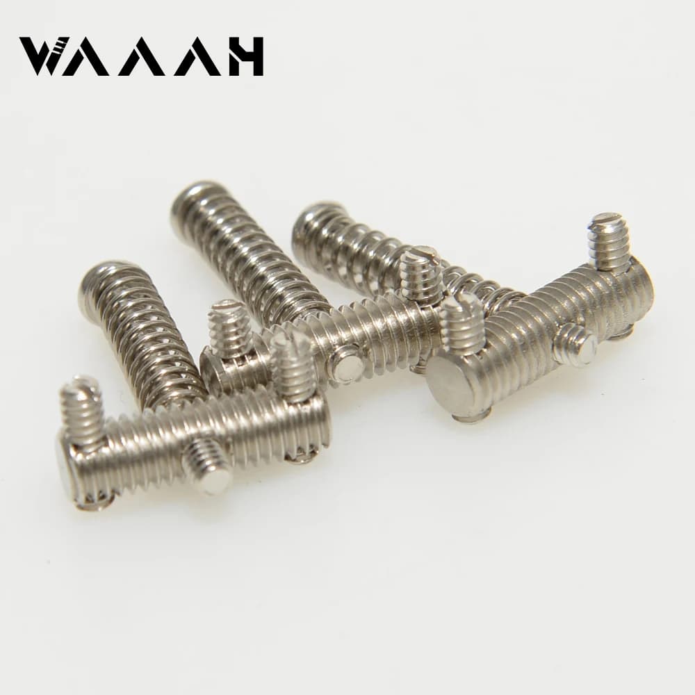 3 Pieces A Set Screws Thread Brass Chrome Material Saddle 60's TL 58 TLcaster Style for Tl Electric Guitar Bridge Replacement