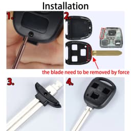 2 3 Button Switch Remote Car Key Shell Case Cover Pad For Toyota RAV4 Prado Corolla Land Cruiser Previa Tarago Pixis Rush Celica