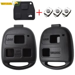 2 3 Button Switch Remote Car Key Shell Case Cover Pad For Toyota RAV4 Prado Corolla Land Cruiser Previa Tarago Pixis Rush Celica