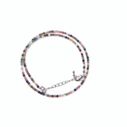 Natural Stone Lapis Lazuli Olivine Tourmaline 2mm Round Section Mini Necklaces Bracelet Are Suitable for Men and Women Gifts