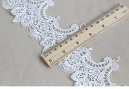 Width:8.1cm (3.24") Fashion Flower Polyester Silk Lace Embroidery Laces Fabric Clothing Decoration Accessories(SS-2120)