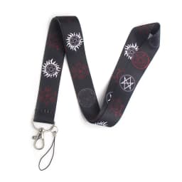 Supernatural SPN Creative Lanyard Card Holder Student Hanging Neck Phone Lanyard Badge Subway Access Card Holder Accessories