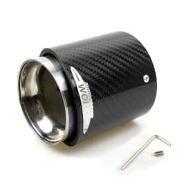 Black Chrome and Carbon Fiber Muffler Tip Fit for Mini Cooper Exhaust Tip R55 R56 R57 R58 R59 R60 R61 F54 F55 F56 F57 F60