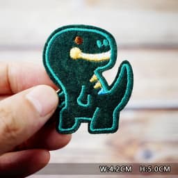 Dinosaur Eye Cat Heart Shoes Patches Embroidery For T-Shirt Iron On Appliques Clothes Jeans Stickers Badges Lightning Hand Beer