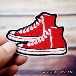 Dinosaur Eye Cat Heart Shoes Patches Embroidery For T-Shirt Iron On Appliques Clothes Jeans Stickers Badges Lightning Hand Beer