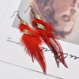 Bohemian Vintage Long Exaggerated Irregular Feather Earrings for Women Ethnic Gold Color Twist Leaf Asymmetry Earrings Jewelry