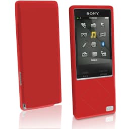 Rubber Gel Silicone Cover Case for Sony Walkman NWZ A15 A17 A25 A27 Protective Case with Protector Film Strap