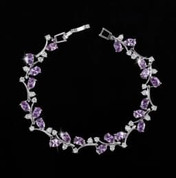 Fashion Exquisite Color Crystal Inlaid Ladies Charm Bracelet Engagement Wedding Jewelry