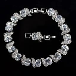 Fashion Exquisite Color Crystal Inlaid Ladies Charm Bracelet Engagement Wedding Jewelry