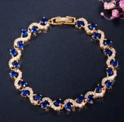 Fashion Exquisite Color Crystal Inlaid Ladies Charm Bracelet Engagement Wedding Jewelry
