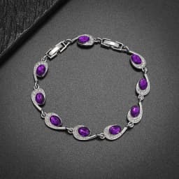 Fashion Exquisite Color Crystal Inlaid Ladies Charm Bracelet Engagement Wedding Jewelry