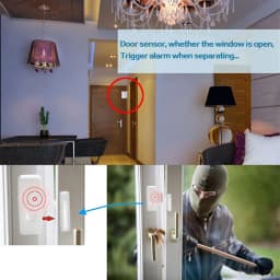 PGST Tuya 433MHz Magnetic Door Alarm Sensor Smart Home Life Window Door Sensor For House Alarm Security Protection System