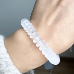 Matte Frosted White Quartz Crystal Rondelle Beads 6 8 10mm Round Loose Spacer Beads For Jewelry DIY Bracelet Accessories 15''