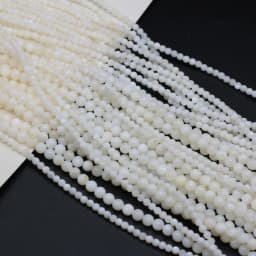 Natural Shell Beads Round Shape Mother of Pearl Punch Loose Isolation Beads for Jewelry Making DIY Bracelet Necklace Accessories