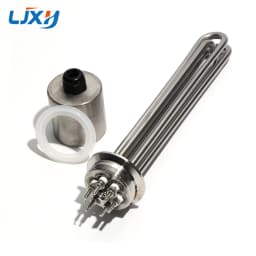 LJXH All 304SS 2'tri Immersion Water Tank Heater Heating Element 3/4.5/6/9/12KW 220/380V for Homebrew with Clamp & Coupling