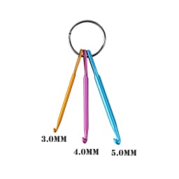 3 Sizes/set Mini Aluminum Keychain Crochet Hooks DIY Multicolour Crafts Tools Knitting Needles Sewing Tools Hook Size 3/4/5mm