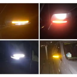 2Pcs/Set Car Reflector Stickers Multi-Colored Automobiles Rearview Mirror Reflective Strip for Auto Exterior Protect Accessories