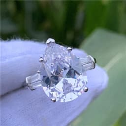 Luxury Water Drop 6ct Lab Diamond Ring 925 sterling silver Engagement Wedding band Rings for Women Bridal Fine Party Jewelry