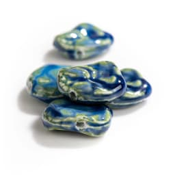 30#5pcs Abstract Irregular Special Shape Pendant Ceramic Retro Beads For Jewelery Making #MY265