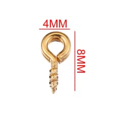 100pcs Stainless Steel Tiny Mini Eye Pins Eyepins Hooks Eyelets Screw Threaded Gold Clasps HooksFor Diy Jewelry Making Wholesale