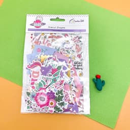 Creative Path 160pcs Violet Fantasy Scrapbooking Die Cuts Shapes Foil Purple Unicorn Journaling Die Cuts Ephemera Embellishments