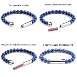 Natural Stone Couples Bracelet Secret Message Tube Notes Can Be Placed Friendship Bracelets For Women Men Charming Jewelry
