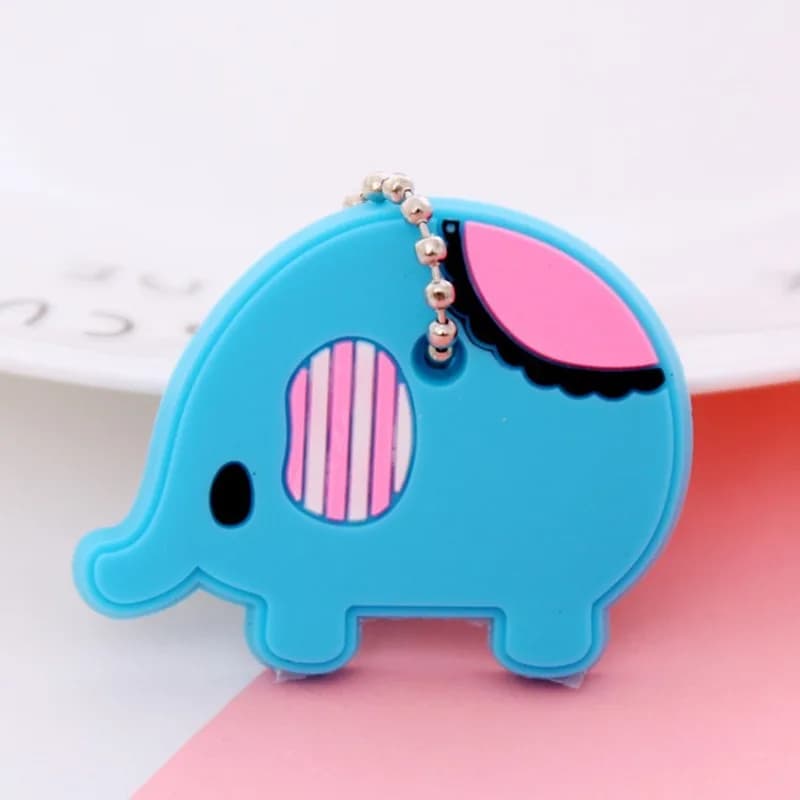 Cute Small Key Chain Pendant Key Cartoon Key Case Lovely Silicone Protective Cute Cover For Key Control Dust Cover Holder Decor