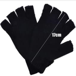 Novelty Men/Women Black Knitted Stretch Elastic Warm Half Finger Fingerless Gloves Half Finger Warm Winter Outdoor equipment