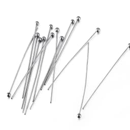 50pcs Stainless Steel Ball Head Pins for DIY Jewelry Making 12-40mm Head Pins Needlework Handmade Components Findings