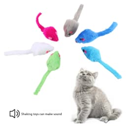 5pcs Colorful Mouse Cat Toy Bite Resistant Molar Plush Mice Toy Funny Kitten Playing Fleece False Mouse Pet Training Supplies