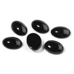10pcs Natural Stone 10x14/13x18/18x25mm Oval Flatback Black Agate Spacer Cabochon For DIY Jewelry Making Earrings Accessories