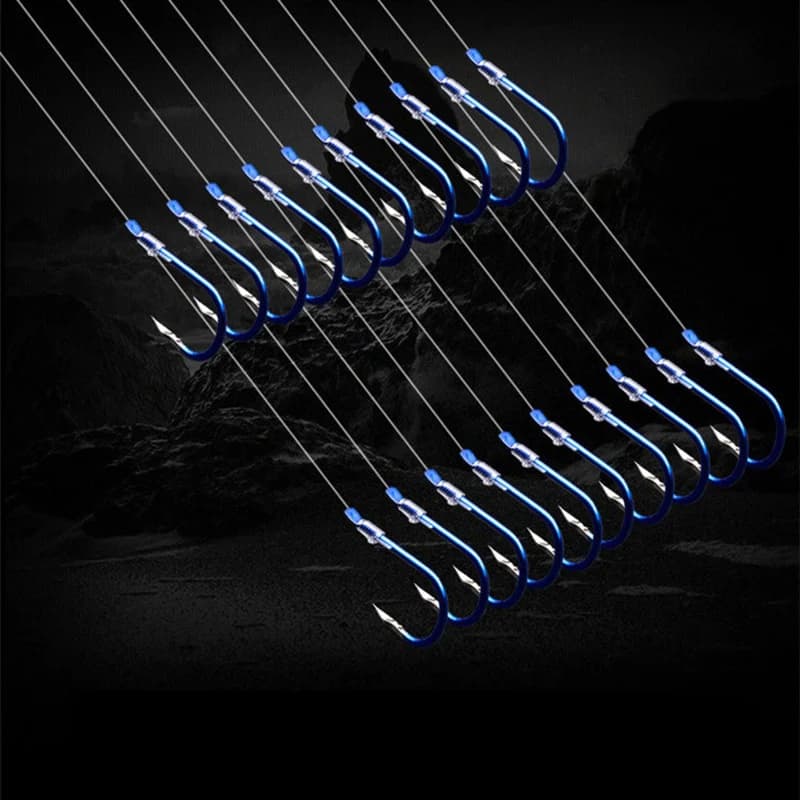 10 Pairs/lot Steel Fishing Hooks Tied Line 2/4/6/8/10# High Carbon Carp Fishing Hook Japan Sea Fishing Anzol A309