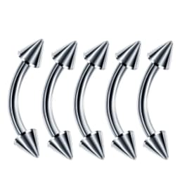 Stainless Steel Mix Body Piercing Lot Tongue Ring Bulk Eyebrow Piercing Pack Horseshoe Nose Ring Set Tragus Helix Earring Daith