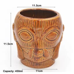 Tiki Mugs Ceramic Hawaiian Luau Party Mugs Drinkware, Cute Exotic Cocktail Glasses, Tiki Bar