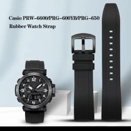 Rubber Watchband For Casio PROTREK Series PRW-6600 PRG-600Y PRG-650 PRG-600 Waterproof Sports 24mm Quick Release Silicone Strap