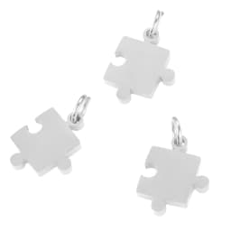 5pcs/lot Mirror Polish Stainless Steel Puzzle Charms Wholesale DIY Necklace Bracelet Making Charms Jewelry Making Charms