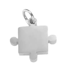 5pcs/lot Mirror Polish Stainless Steel Puzzle Charms Wholesale DIY Necklace Bracelet Making Charms Jewelry Making Charms