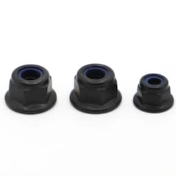 10pcs Black Zinc-Plated Carbon Steel Hex Hexagon Flange Nylon Insert Lock Nut M3 M4 M5 M6 M8 Self-locking Nylock Locknut
